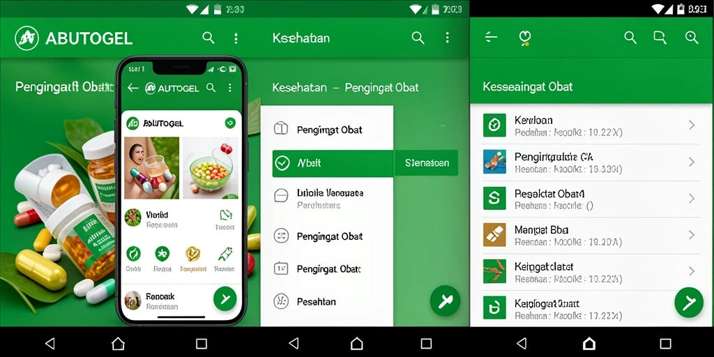 Antarmuka ABUTOGEL menampilkan pengingat obat yang jelas dan informatif.