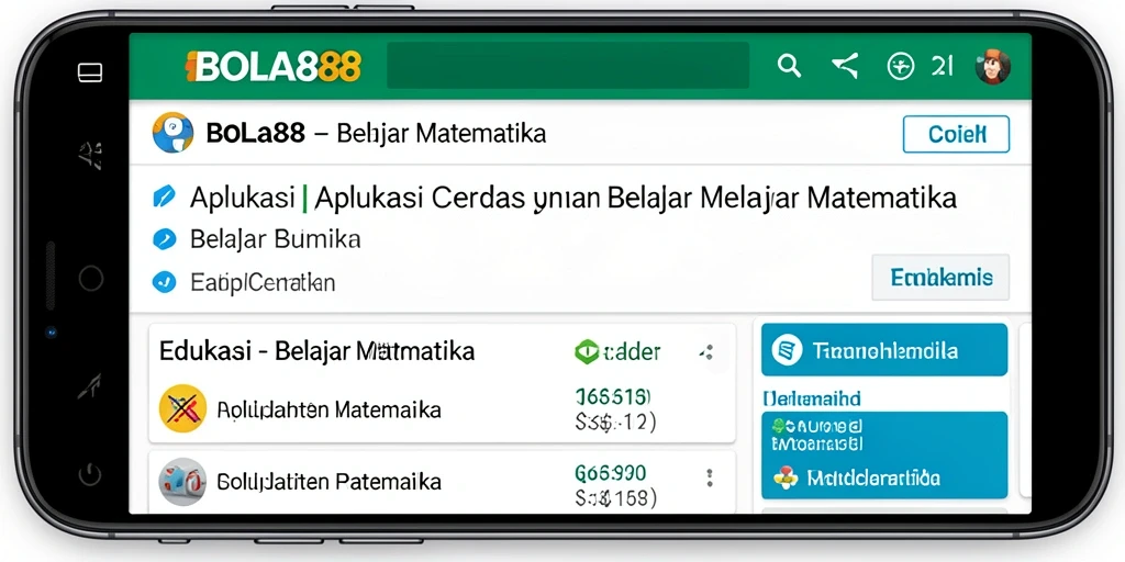 Antarmuka BOLA88 yang interaktif untuk Belajar Matematika.