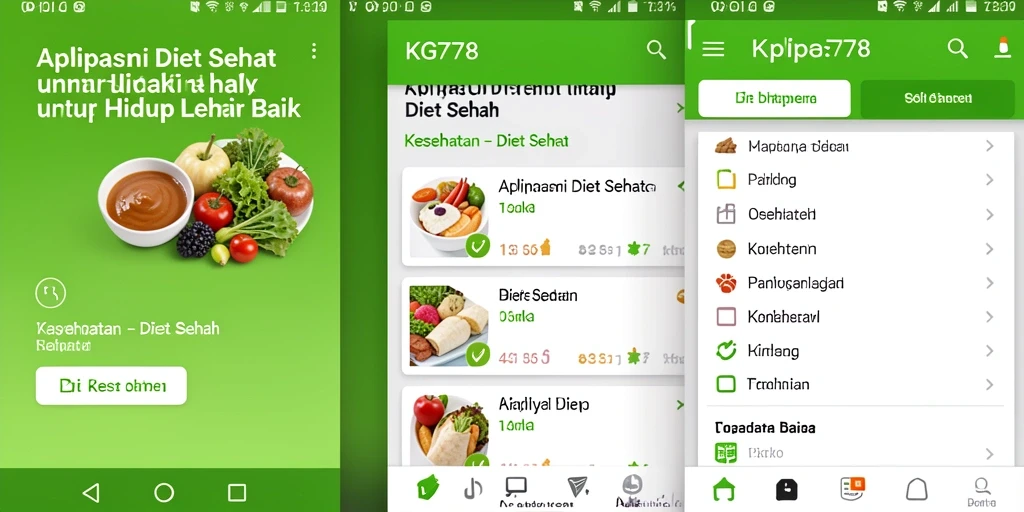 Antarmuka KG778 yang sederhana dan fungsional untuk Diet Sehat.