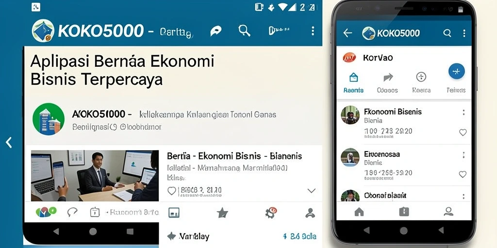 Antarmuka KOKO5000 menampilkan berita ekonomi yang menarik dan informatif.