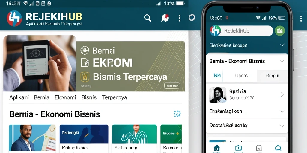Tampilan antarmuka REJEKIHUB yang modern dan informatif.
