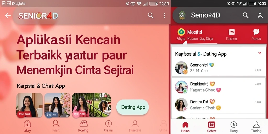 Tampilan antarmuka SENIOR4D yang modern dan ramah pengguna.