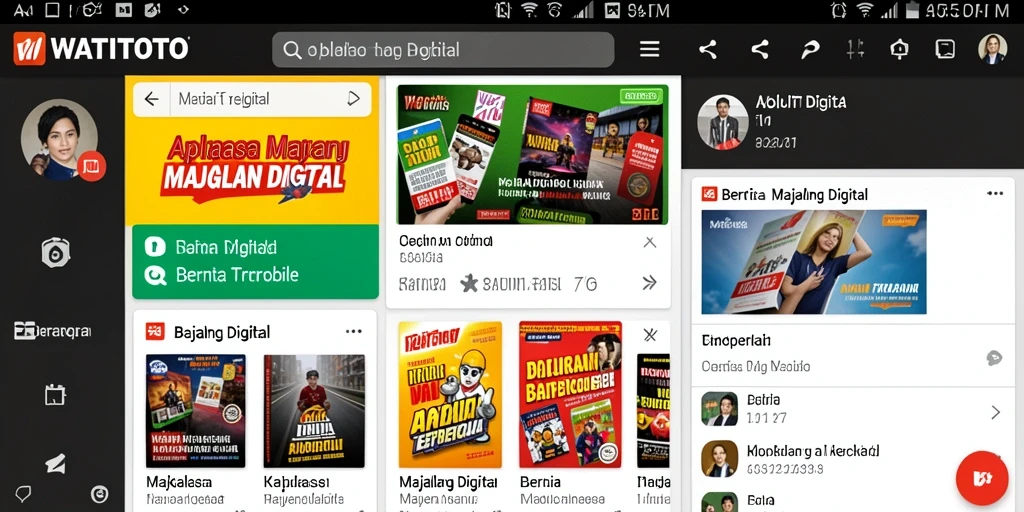 Antarmuka pengguna WATITOTO yang menarik dan informatif.