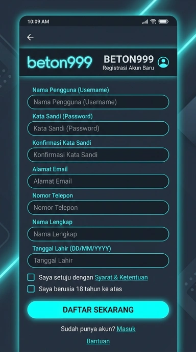 Cara Daftar Akun Beton999 di Android Indonesia